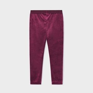 Size 6 Girls Mayoral Kids Velvet Plum Leggings